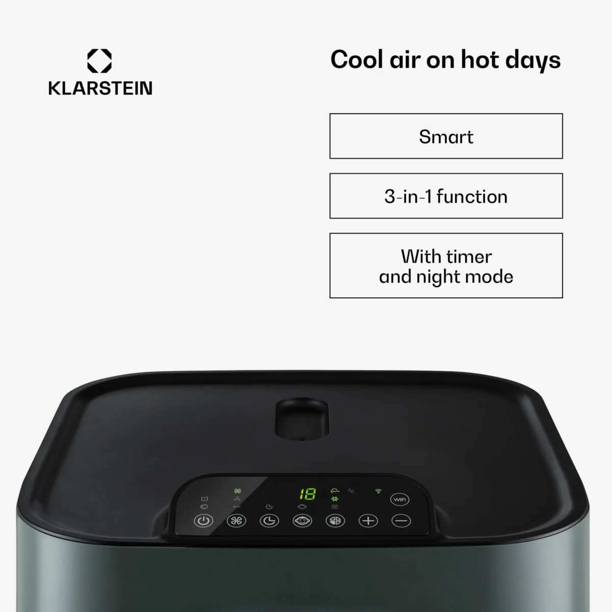 Kraftwerk Smart 11500 BTU Climatiseur mobile Anthracite – Image 3