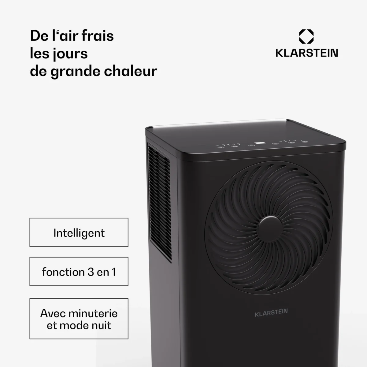 Aero Ring Smart 9000 BTU Climatiseur mobile Noir – Image 2