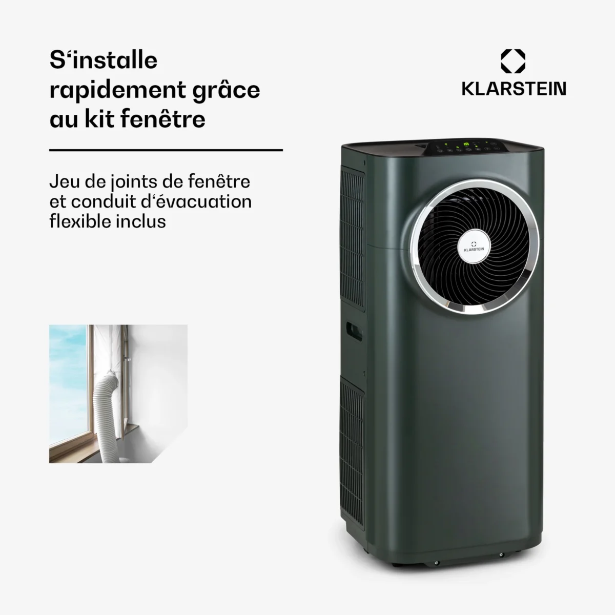 Kraftwerk Smart 11500 BTU Climatiseur mobile Anthracite – Image 6