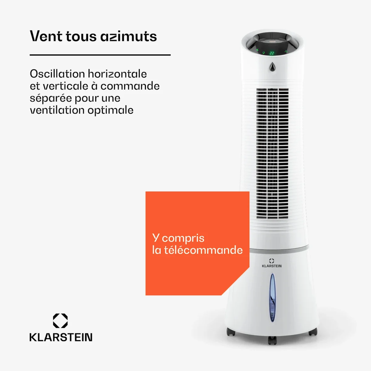 Skyscraper Ice Smart 6 L 210 m3/h Rafraîchisseur d'air Blanc – Image 6